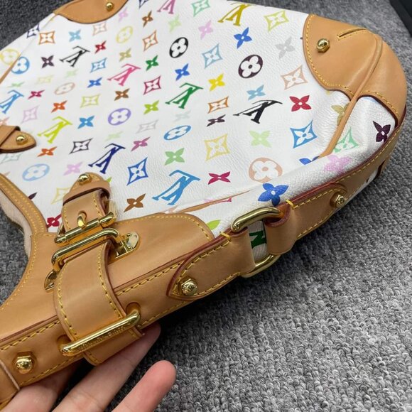100% Authentic Louis Vuitton Greta Multicolor Hobo Shoulder Bag - Picture 3 of 14